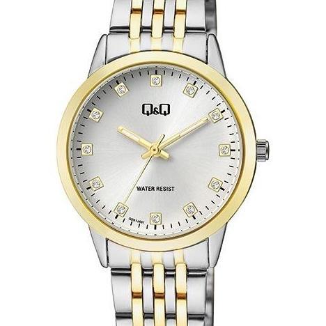 Ready  Jam Tangan Wanita Q&Q QnQ QQ Analog Rantai Gold QZ81 Original