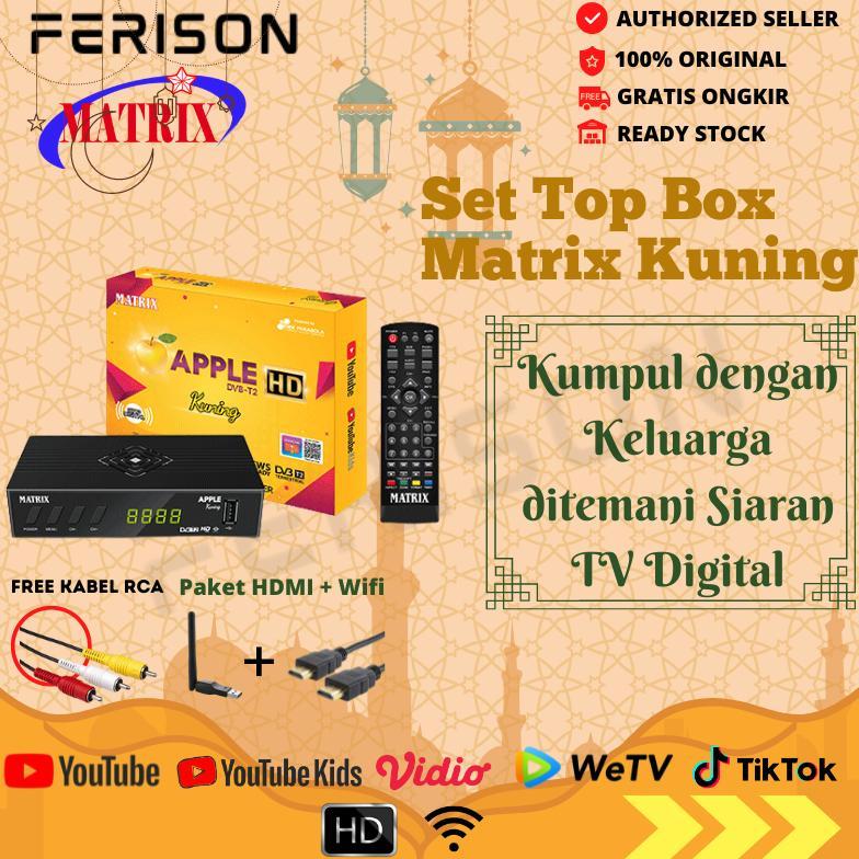 SHOVEEACATALOG FERISON SET TOP BOX TV DIGITAL MATRIX DVB T2 APPLE (BISA UNTUK TV TABUNG/LED) DVB T2 