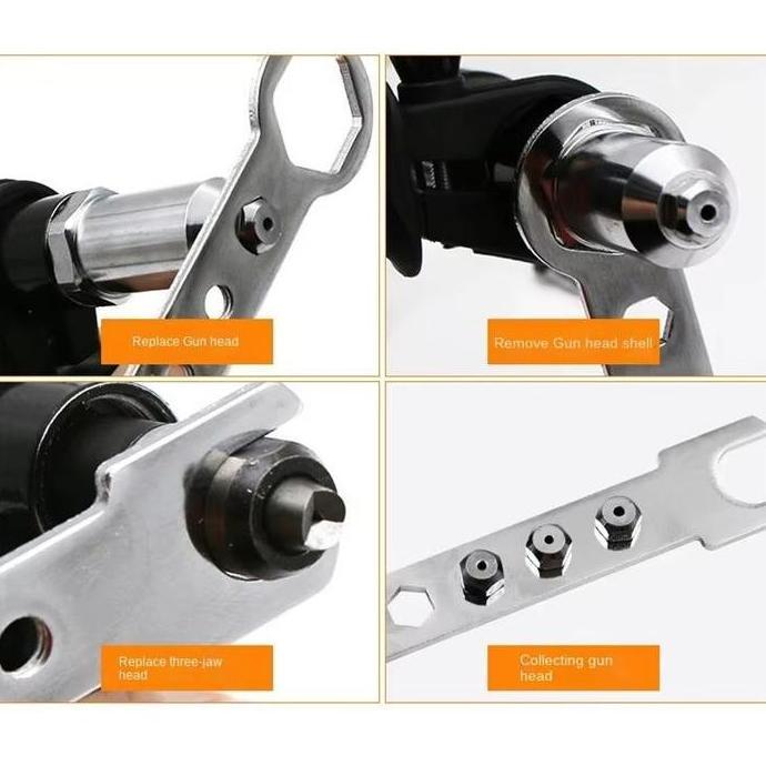 Promo Adaptor Rivet Ke Mesin Bor Listrik Paku Rivet Tangan Tang  Rivet  Full  Set