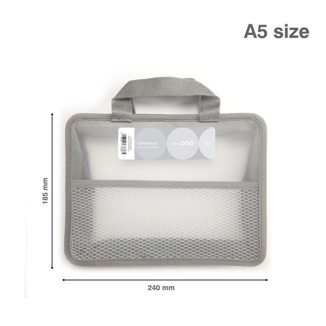 Goplan- Map Plastik Resleting Zipper File A5 Daiichi Pop