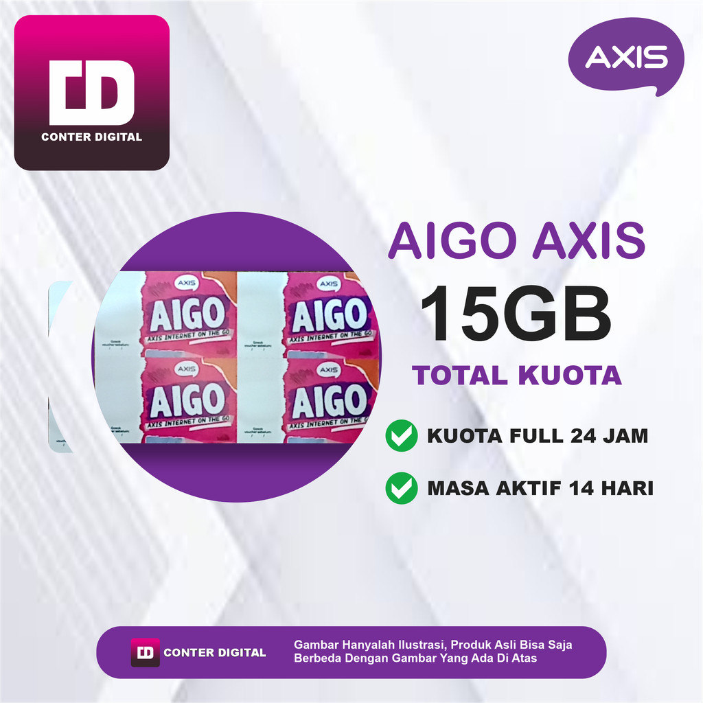 VOUCHER AXIS 15GB 14 HARI Paket Data Axis Murah