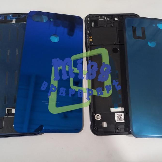 Casing Kesing Fullset Xiaomi Mi8 Lite Frame Tulang tengah Bezel Bazel plus Backdoor