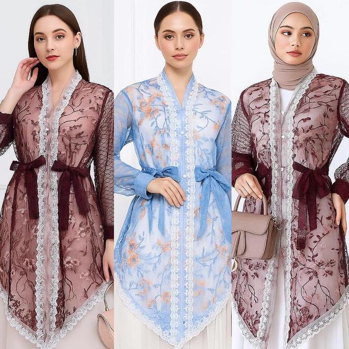 Yesaya - Outer Brokat Renda Elegan | Outer Kebaya Modern | Outer Hijab & Non Hijab 26713