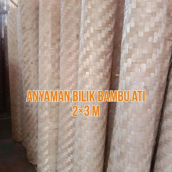 TERLARIS anyaman bilik bambu ati, gedek bambu ukuran 2x3 m