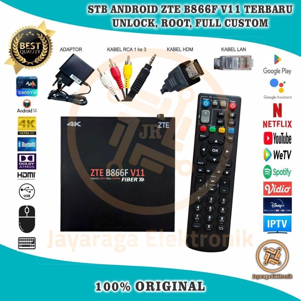 BIG PROMO SET TOP BOX STB ANDROID SMART TV BOX B866F OS V14 DAN V11 4K TERBARU OS 14UNLOCK ROOT FULL