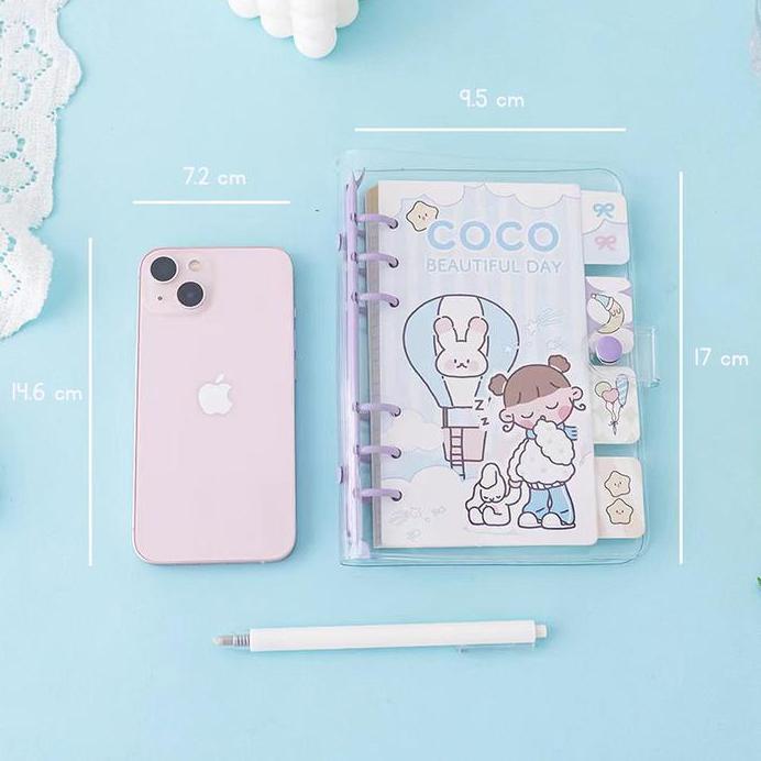 Coco Beautiful Day 6 Ring Binder A6 / Soft Binder Set Aesthetic A6