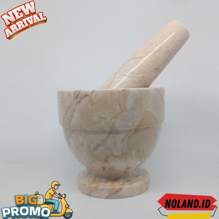 Lumpang Alu Batu Lesung Mini Marmer Asli Tumbukan Tumbuk Obat Puyer Ulekan Ulek Mortar & Pestle 4/11