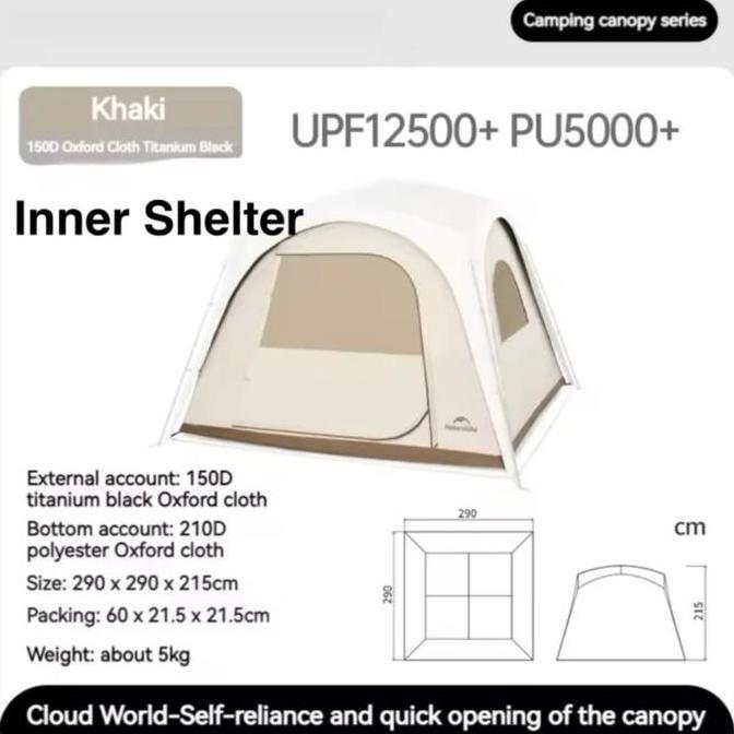 NATUREHIKE INNER BUAT SHELTER TENT TENDA