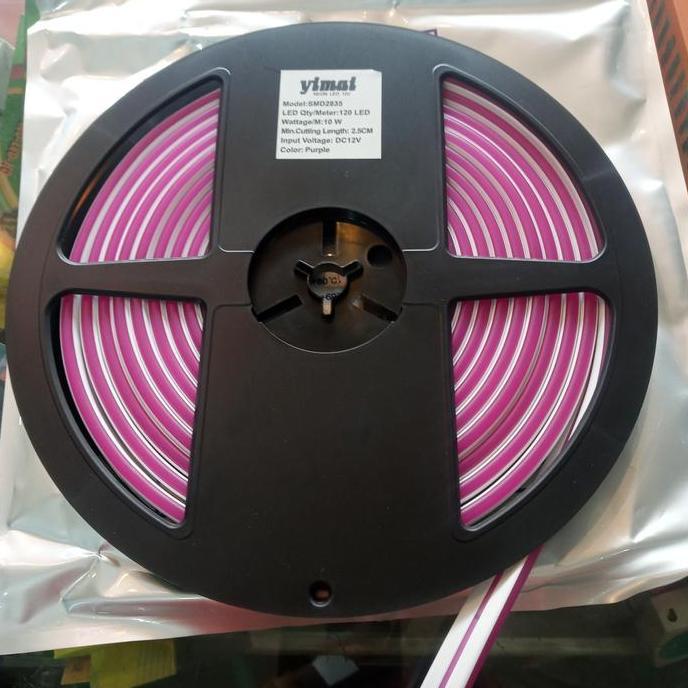 Ready  YIMAI lampu led neon flex DC 12 V warna ungu ( purple)