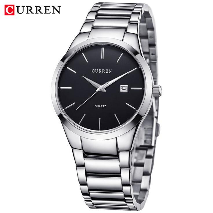 DISKON CURREN 8106 Jam Tangan Pria Analog Stainless Steel CURRENOS