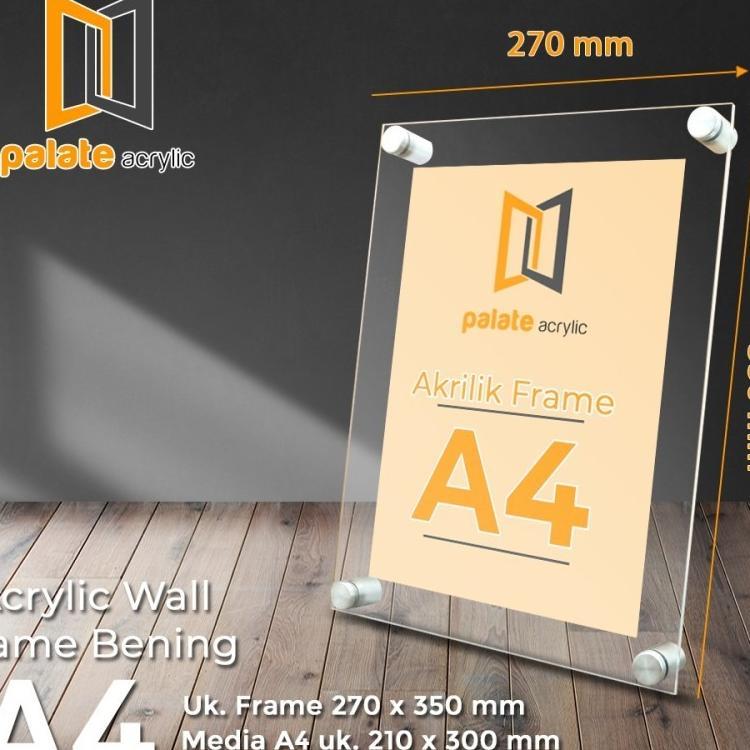 Akrilik Frame A4 / Acrylic Frame A4 2Mm Landscape / Portrait