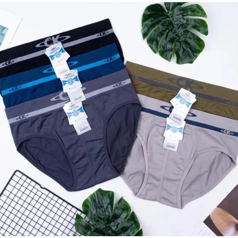 3 Pcs Celana Dalam Pria Import/Celana Dalam Pria Brief /Celana Dalam Tanpa Jahitan /Celana Dalam Lak