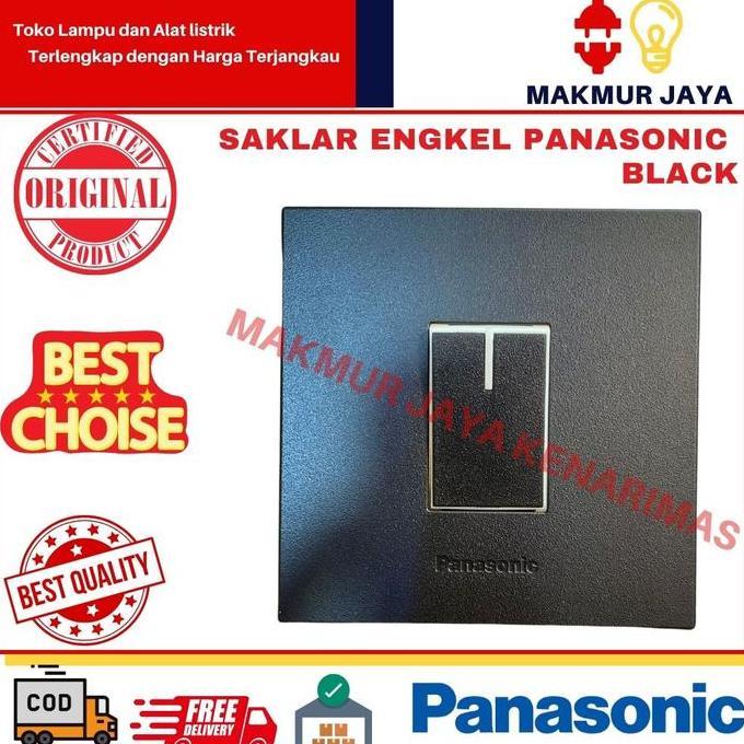 Ready SAKLAR ENGKEL PANASONIC E-STYLE HITAM / PANASONIC SAKLAR HITAM