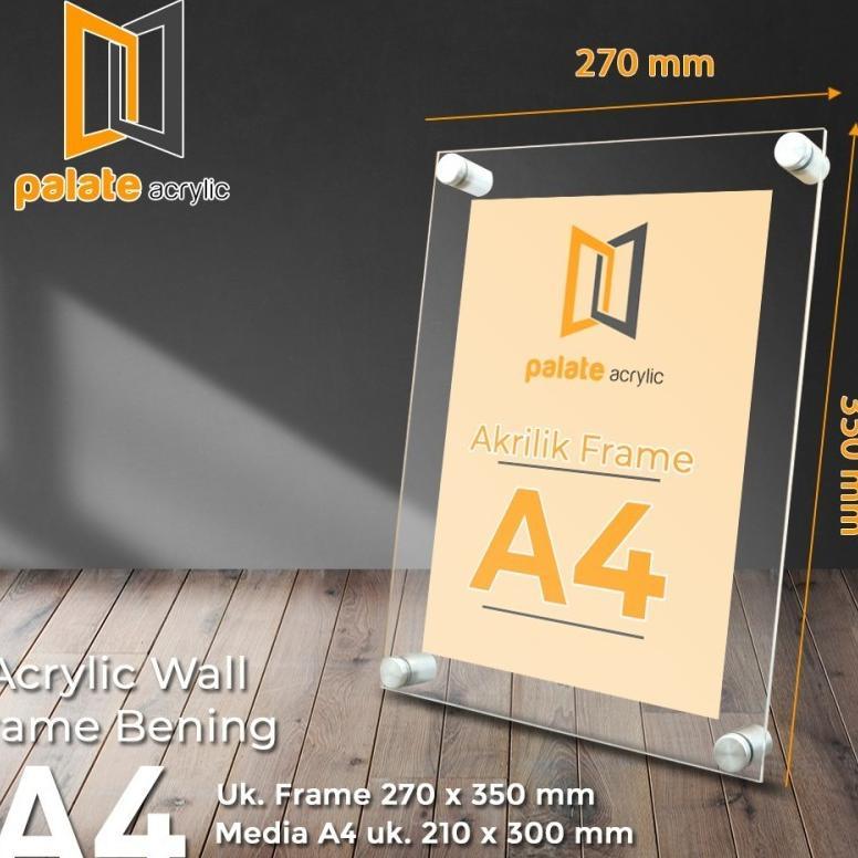Akrilik Frame A4 / Acrylic Frame A4 2Mm Landscape / Portrait