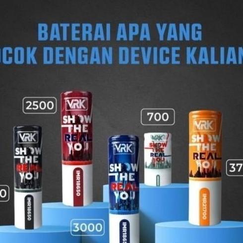 Baterai Vrk Merah Biru Hitam Pvr 18650 Original