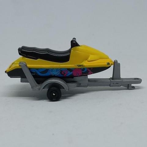 matchbox watercraft with trailer anhang gandengan jetski loose diecast bocel no mulus (s)