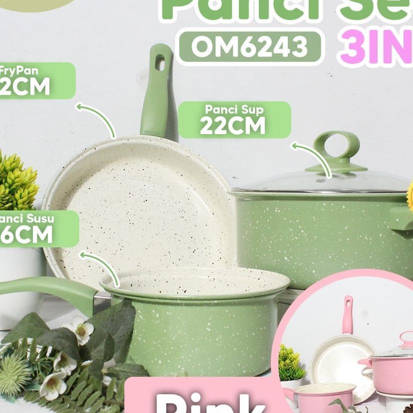 Panci Set 3 Pcs /  Fry Pan / Sauce Pan / Milk Pot