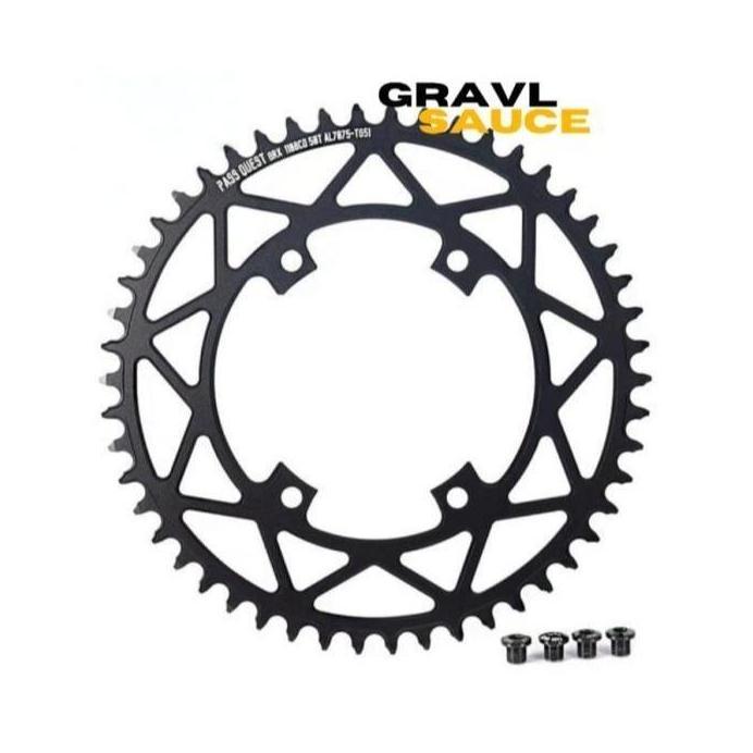 pass quest chainring 52T BCD 110 shimano GRX crank arm 4 bolt
