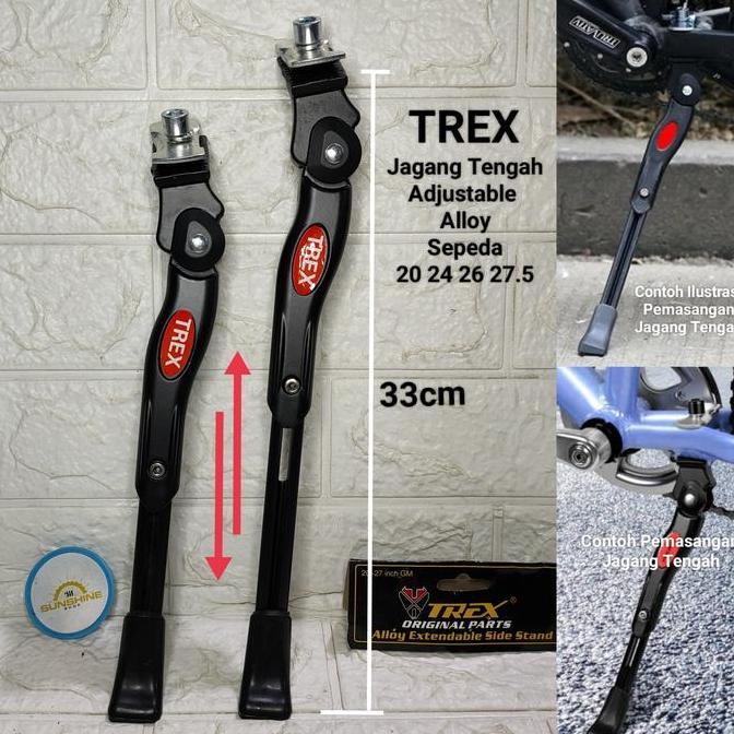 Jagang Tengah Sepeda TREX Standar Parkir Bike Stand Alloy Adjustable MTB 24 26 27.5