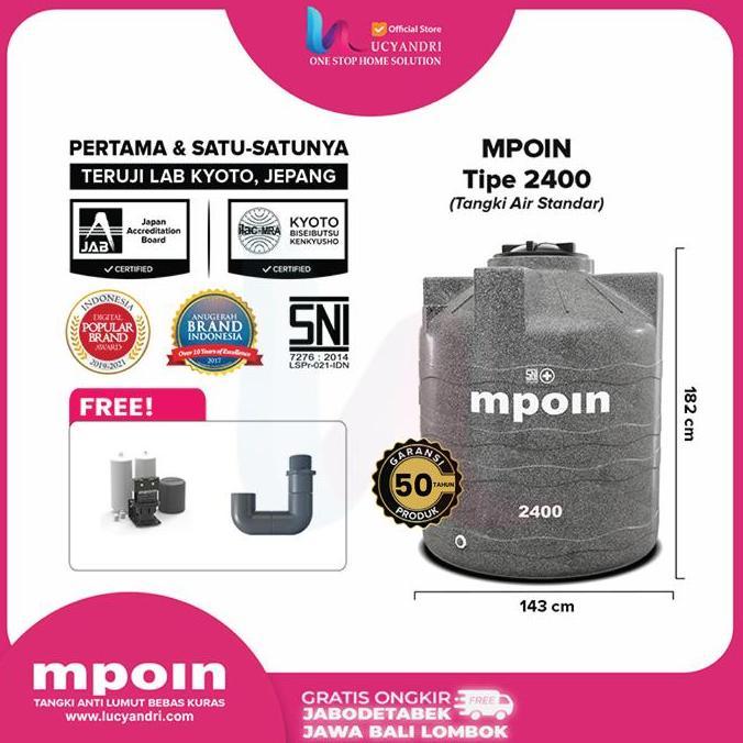 TERLARIS!! TOREN AIR 2400 L MPOIN 2400 WAVE TANGKI AIR TANDON TANGKI MPOIN PLUS