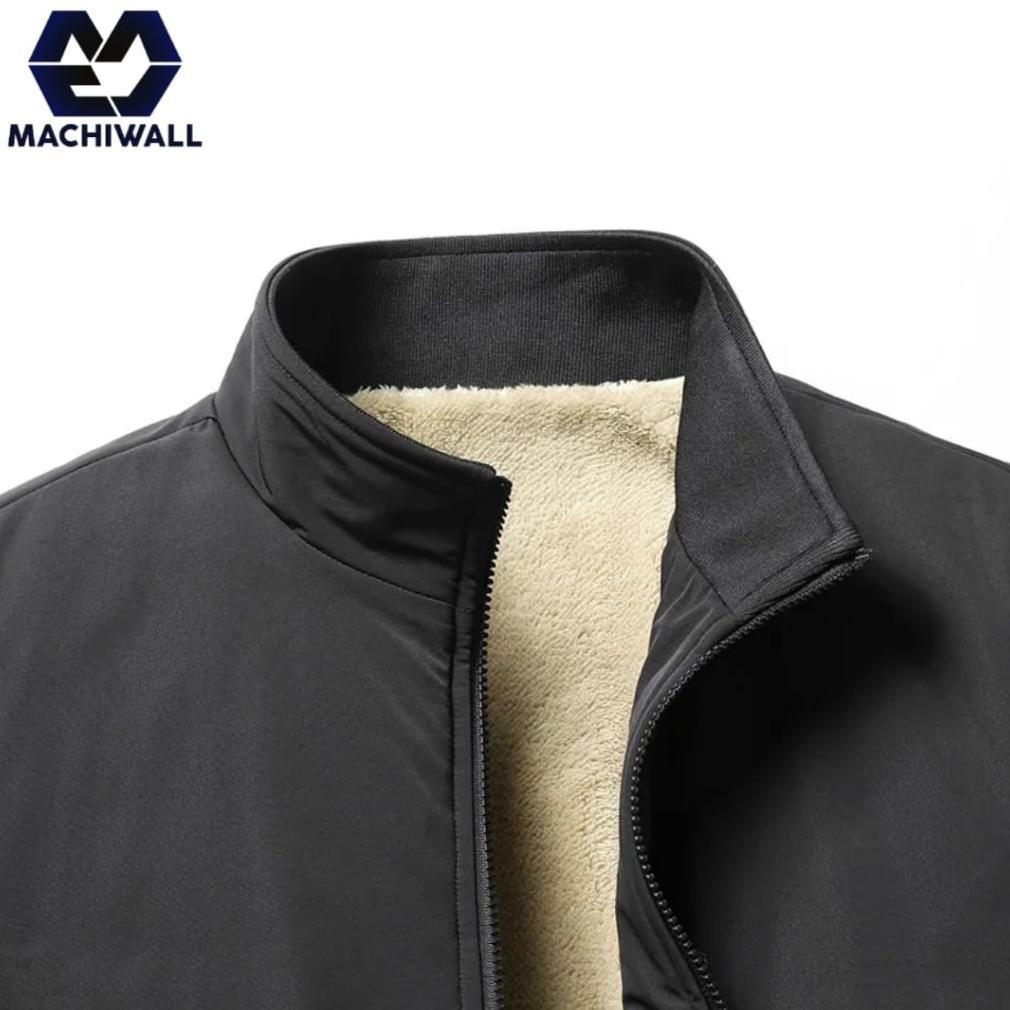 DISKON Machiwall Jaket Bomber pria musim dingin lapis bulu premium