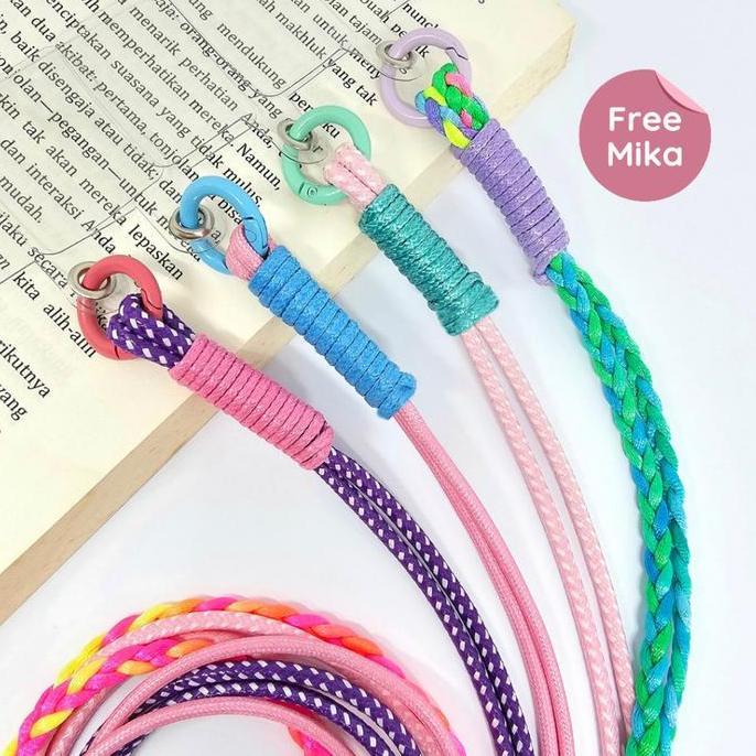 (Sudah Termasuk MIka Gantungan HP) Part 3 Lanyard HP Tali Gantungan Leher Model Nagita / Tali Sling 