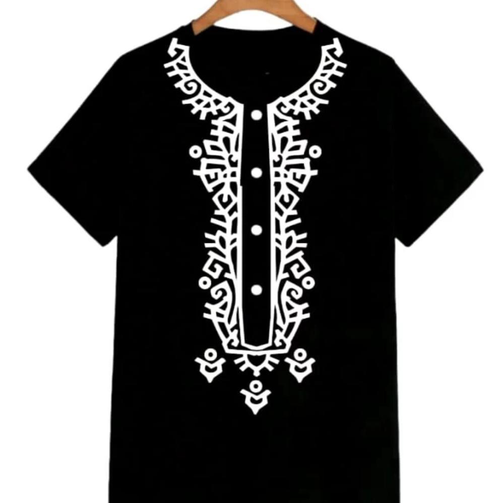 FAST DELIVERY Kaos Oblong Lebaran/Baju Koko/ Kaos Pria Motif Modern