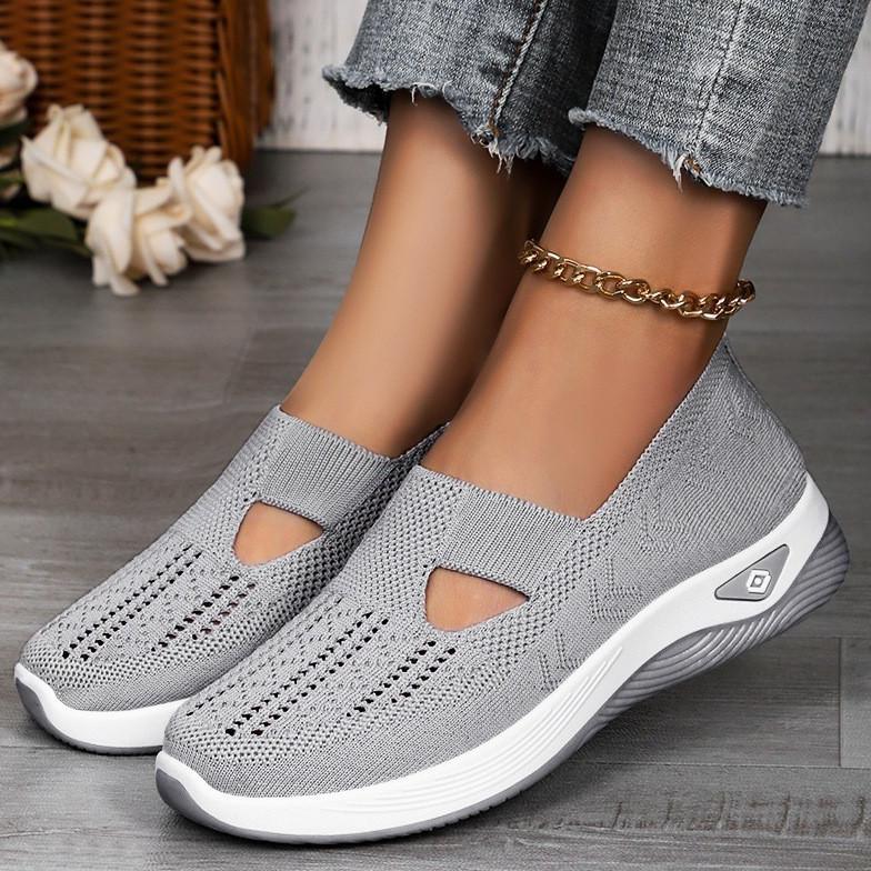 ORIGINAL SOLWAY [14 WARNA] SEPATU WANITA SEPATU FLAT CEWEK RAJUT SLIP ON TAHAN AIR BERPORI SOL KARET