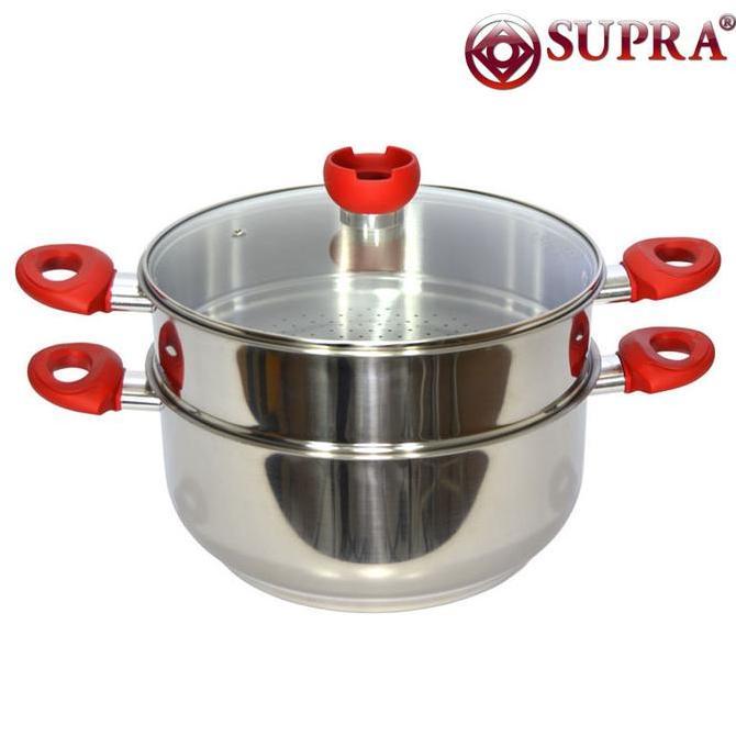 Panci Supra Stainless Kukus Super Steamer 28 cm 2 Susun Langseng