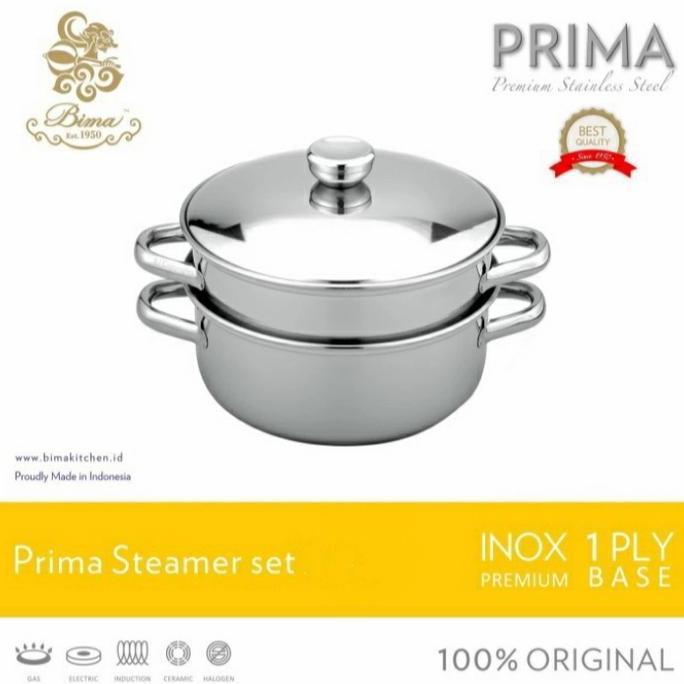 panci pot dan steamer 20cm bima / panci kukusan stainless bima
