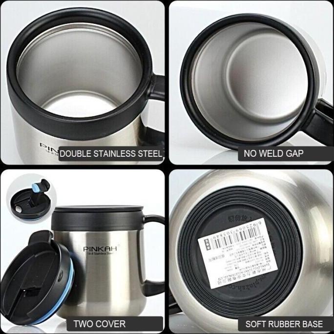 Pinkah Pj-3522-L Tumbler Termos Kopi Coffee Mug Dingin Panas 340Ml