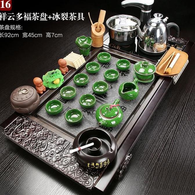 Chines Tea  Pot Set Fulll Set Elektrik Kungfu Tea Set  Teapot Tray Set