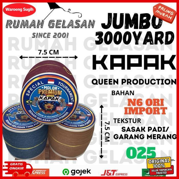 Gelasan Molor 025 Kapak 3000Yard Jumbo - N6 Ori Double Silicon (Beli 2 Sudah Harga Grosir)