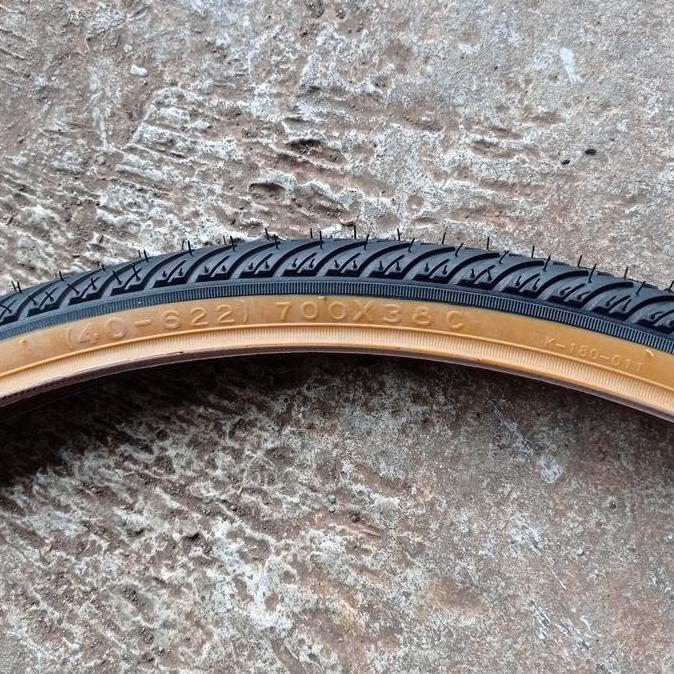 Ban Luar 700C 700 X 38 38C 700X38 700X38C Kenda Gum Tan Wall Tanwall K180