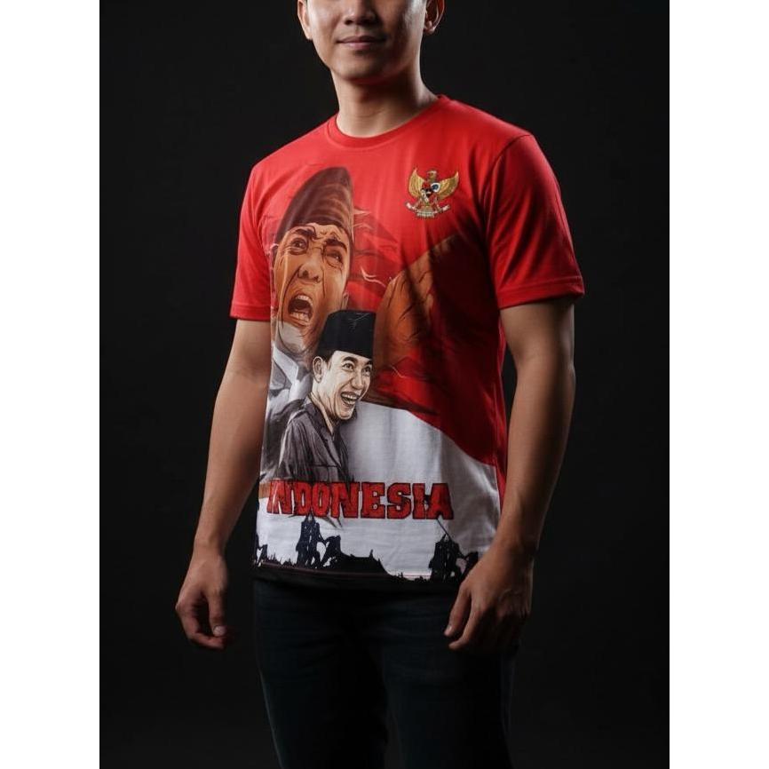 New  kaos pria baju dewasa kaos  sukarno katun poly poly