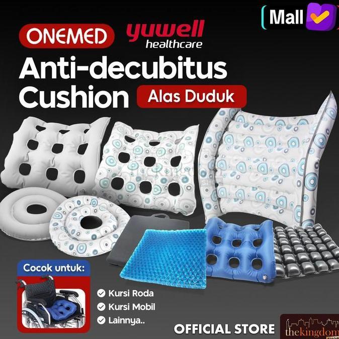 Onemed Anti Decubitus Cushion Dekubitus Bantal Kursi Roda Duduk Punggung Lingkaran Bulat Kotak Perse