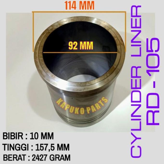 RD 105 CYLINDER LINER MESIN DIESEL KUBOTA