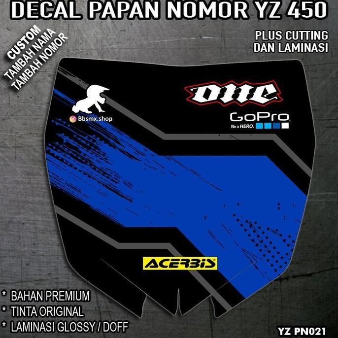Ready Decal  Papan  Nomor  YZ  450