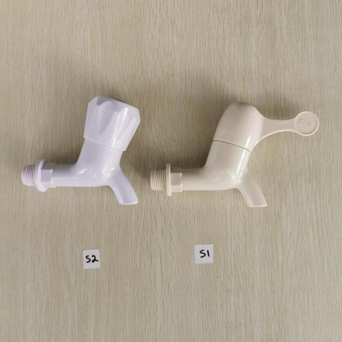 Ready Kran Air Plastik Soligen Engkol / Kran Dinding Plastik / Kran Plastik