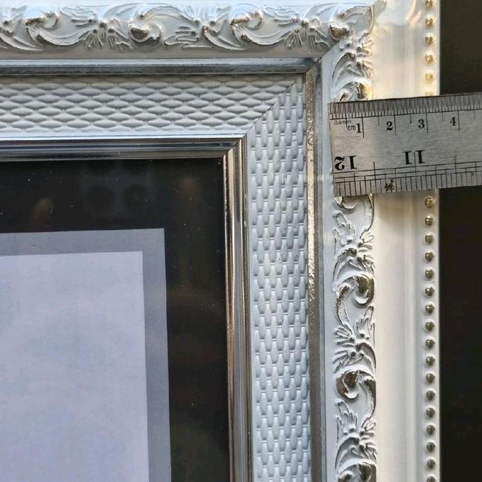 Frame Foto / Bingkai Foto 12 R ( 30x40 ) Linen Anyaman Tikar Warna Putih murah