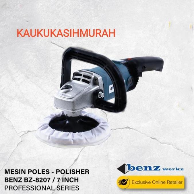 Mesin Poles Mobil Benz Werkz 180Mm/7" Variable Speed Rubber