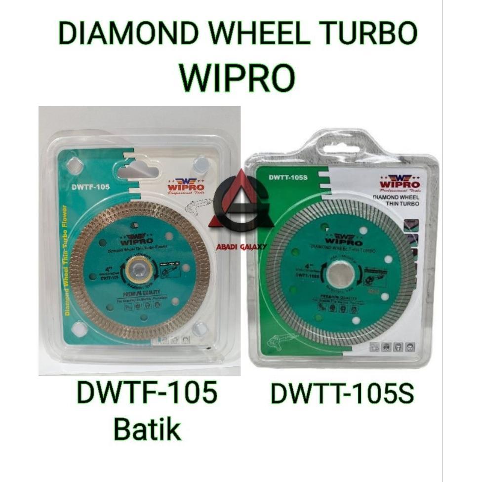 Diamond Wheel Turbo / Mata Potong Keramik / Pisau Potong Keramik Turbo Wipro Dwtf-105 Batik & Dwtt-1