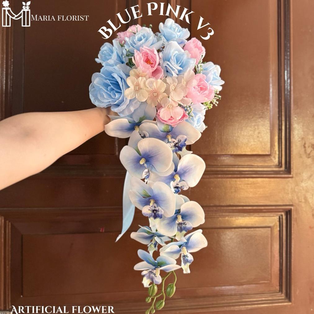 Best Seller Wedding Handbouquet Juntai Casade Buket Bunga Pernikahan Artificial - Buket Pengantin An