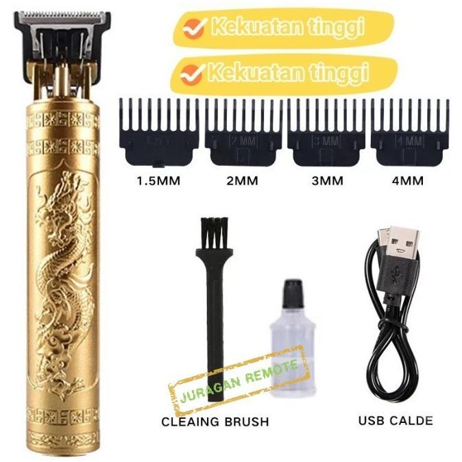 Alat Cukur Rambut Elektrik Cukuran Electric Mesin Pencukur Profesional Hair Clipper Vintage Mini Cas