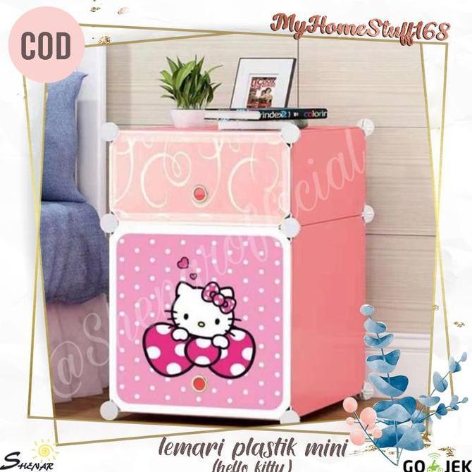 ESPRIZO SHENAR LEMARI SISI RANJANG PLASTIK / LEMARI PAKAIAN PORTABLE / LEMARI SERBAGUNA MINI HELLO K