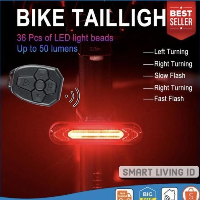 Lampu Sepeda Sein Kanan Kiri Wireless Remote Bk600 Taillights Rockbros