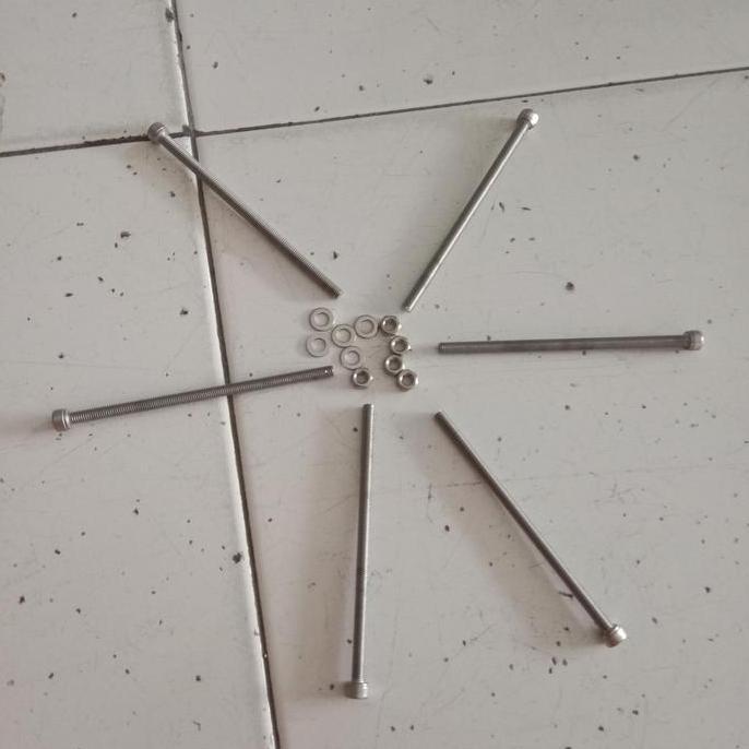 baut L only, stainless m5x100,isi 3pc,kunci 8