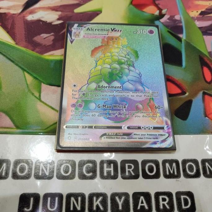 Alcremie VMax HR Rainbow Rare EN SWSH Shining Fates Kartu Pokemon TCG ENGLISH