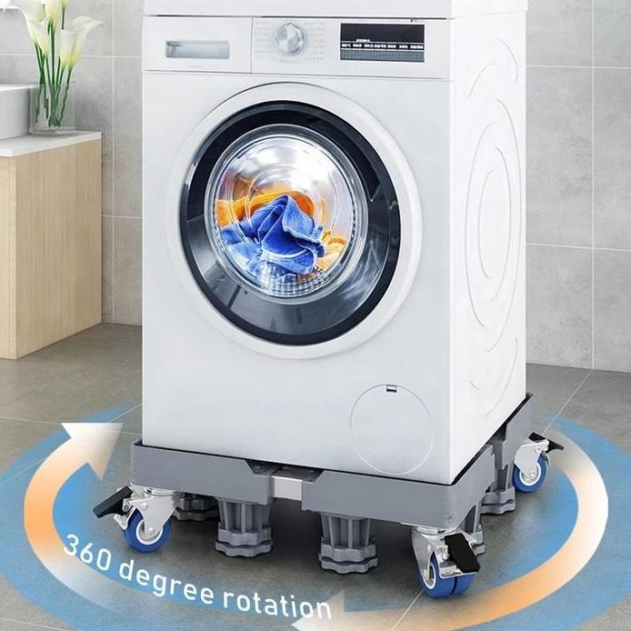 [COD] Alas Mesin Cuci Stainless Steel yang Dapat Disesuaikan / Alas Kulkas, Dudukan Mesin Cuci / kak