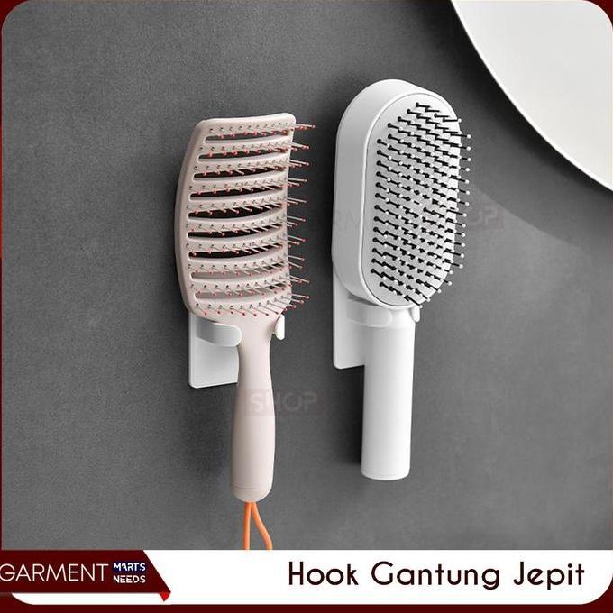 ESPRIZO Hook Gantungan Tempat Sisir Catokan Rambut Shaver Rak Cermin Salon Kabinet Wastafel Kamar Ma